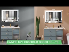 Tipo 3 armário do assoalho da vaidade do banheiro da gaveta com espelho do diodo emissor de luz